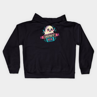 Creeping it real ghost halloween shirt Kids Hoodie